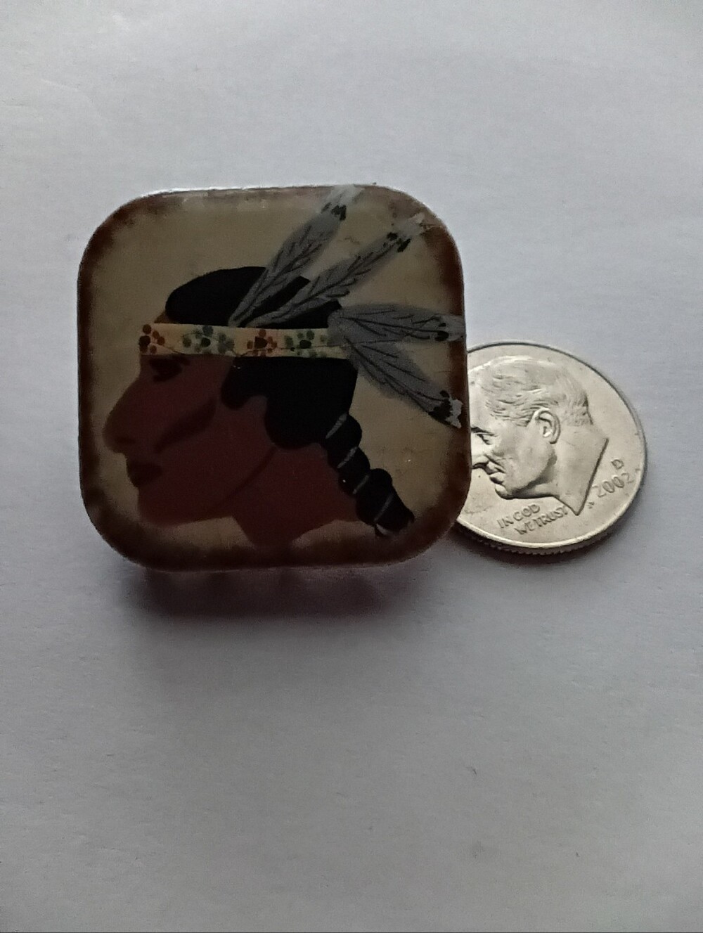 Vintage hand painted Brooch